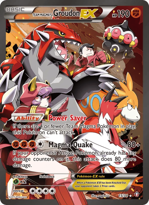 Groudon-EX de la Team Magma 015 — Double Crisis