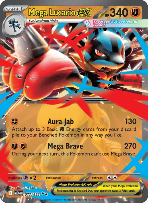 Mega Lucario ex 077 — Mega Evolution