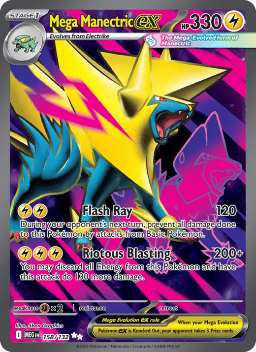 Mega Manectric ex 158 — Mega Evolution