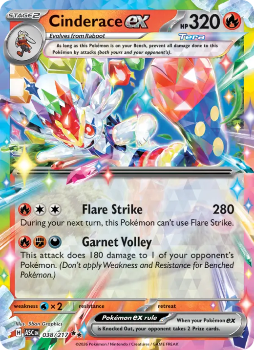 Cinderace ex 038 — Ascended Heroes Set