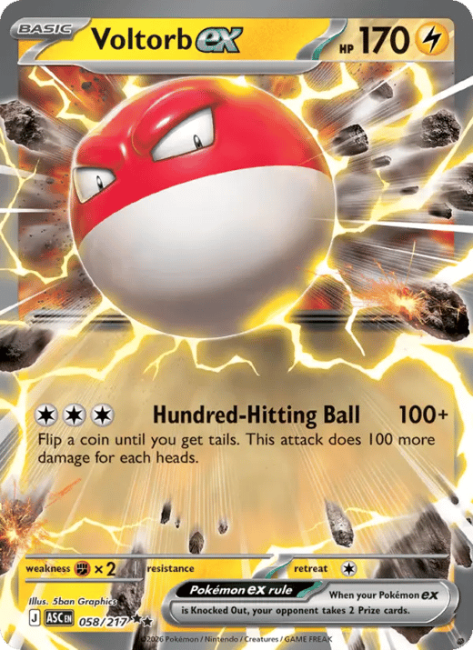 Voltorb ex 058 — Ascended Heroes