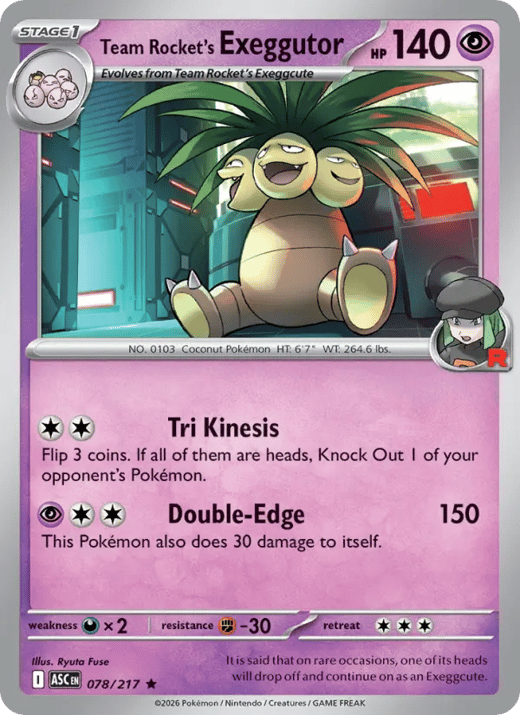 Team Rocket's Exeggutor 078 — Ascended Heroes