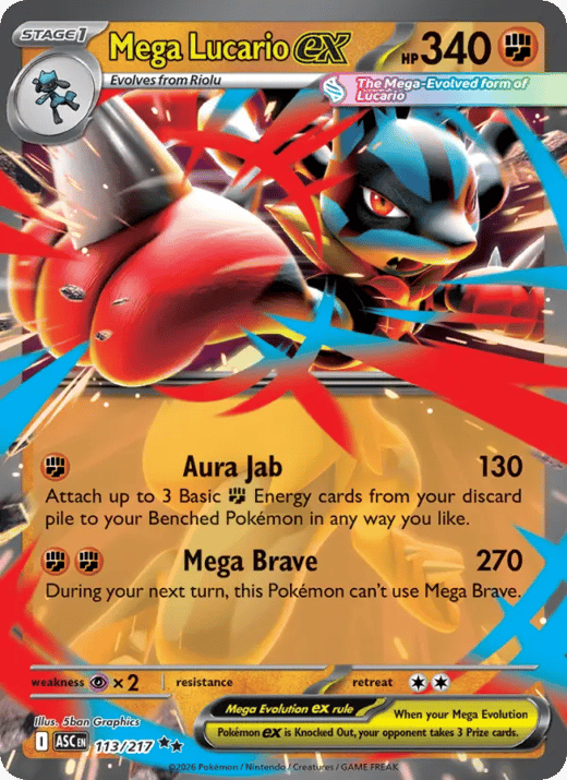 Méga-Lucario-ex 113 — Héros Transcendants
