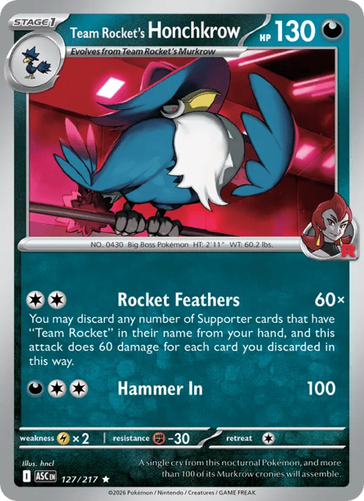 Corboss de la Team Rocket 127 — Héros Transcendants