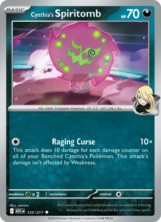 Spiritomb de Cynthia 133 — Héros Transcendants