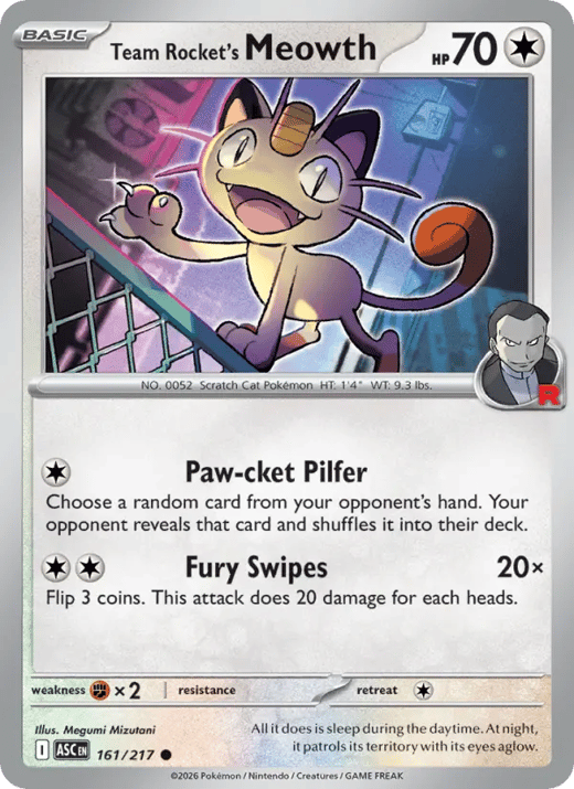 Miaouss de la Team Rocket 161 — Héros Transcendants