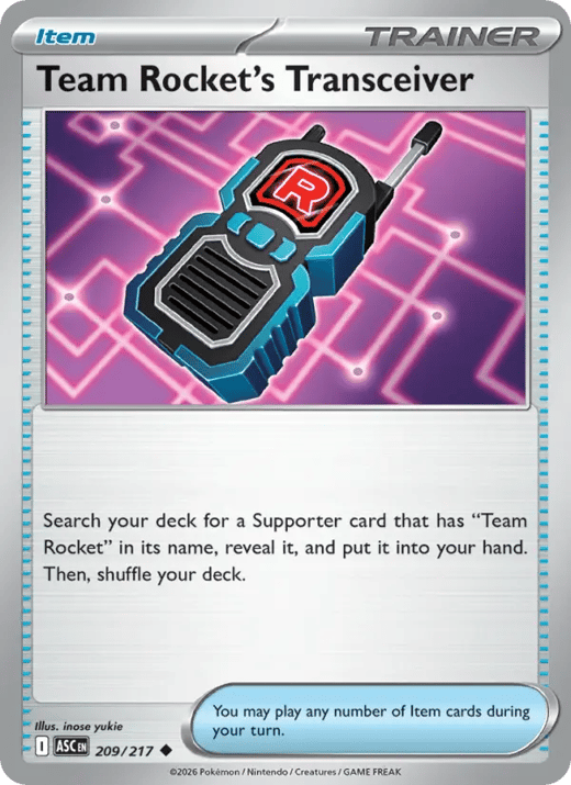 Émetteur-Récepteur de la Team Rocket 209 — Héros Transcendants
