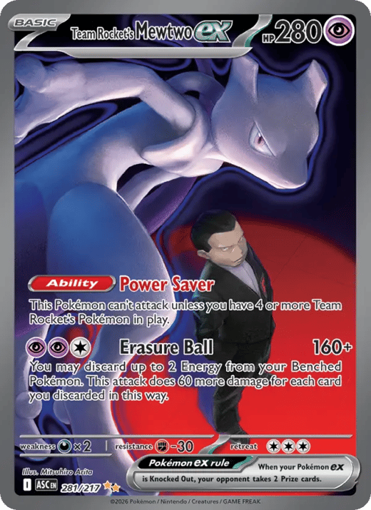 Mewtwo-ex de la Team Rocket 281 — Héros Transcendants