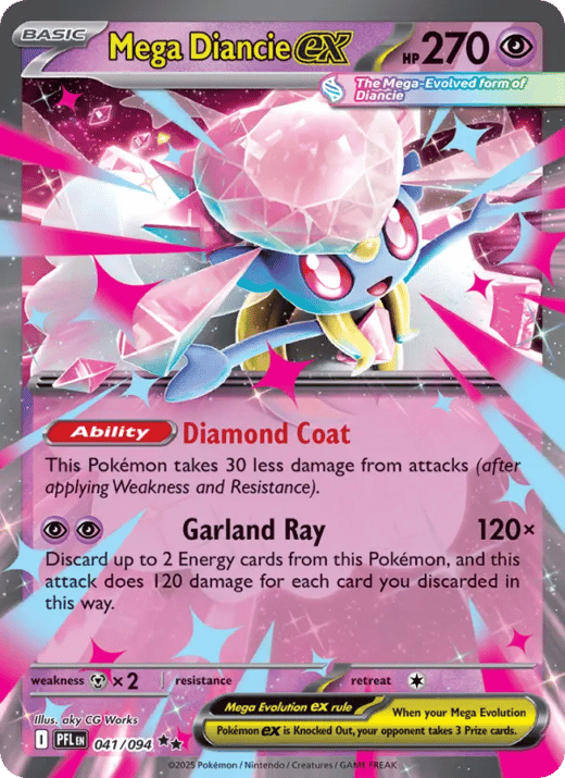 Mega Diancie ex 041 — Phantasmal Flames