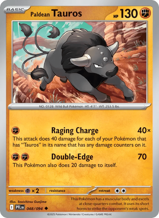 Paldean Tauros 048 — Phantasmal Flames