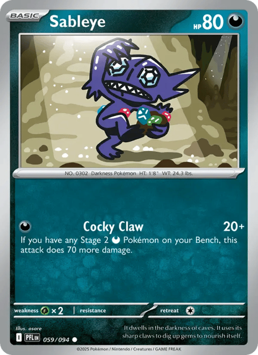 Sableye 059 — Phantasmal Flames