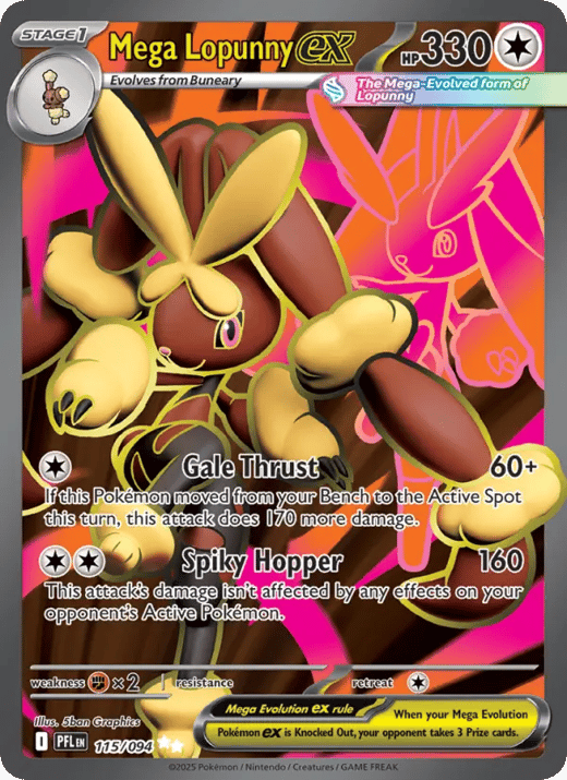 Mega Lopunny ex 115 — Phantasmal Flames