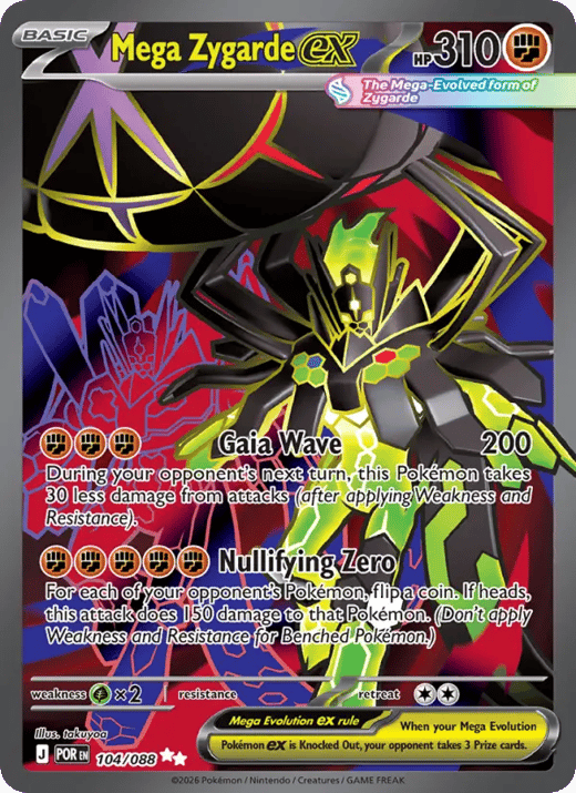 Mega Zygarde ex 104 — Perfect Order
