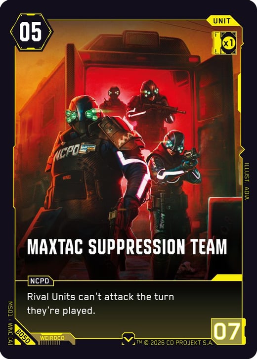 MaxTac Suppression Team β050 — Welcome to Night City — Beta