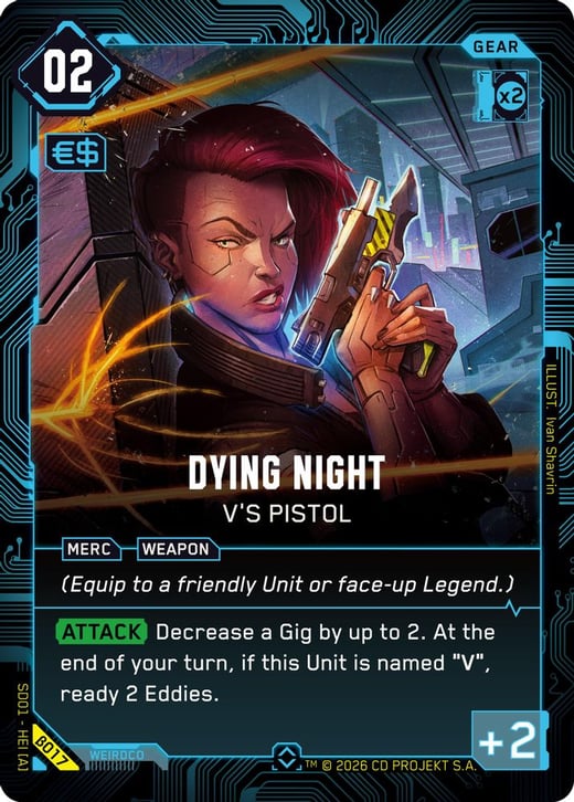 Dying Night: V's Pistol β017 — The Heist — Beta Starter Deck
