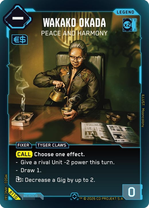 Wakako Okada: Peace and Harmony β110 — Welcome to Night City — Beta