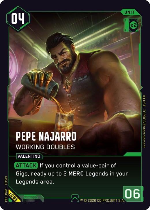 Pepe Najarro: Working Doubles β086 — Welcome to Night City — Beta