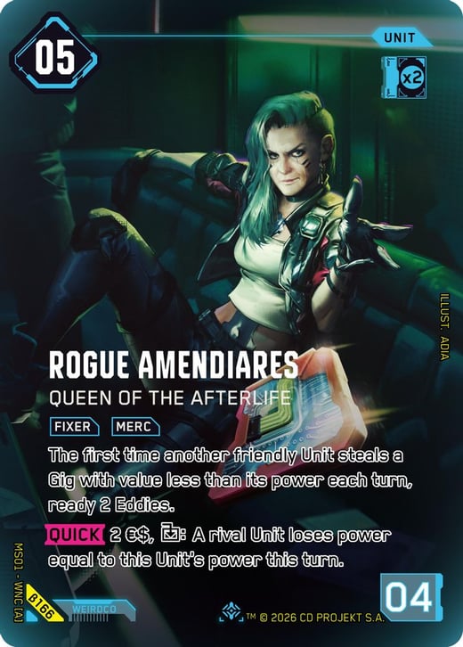 Rogue Amendiares: Queen of the Afterlife β166 — Welcome to Night City — Beta