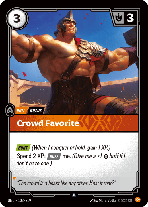Crowd Favorite UNL-102/219 — Unleashed