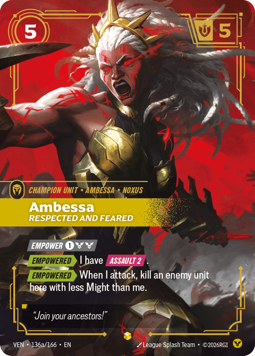 Ambessa, Respected and Feared VEN-136a/166 — Vendetta