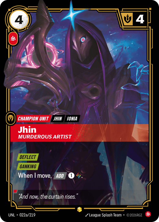 Jhin, Murderous Artist UNL-022a/219 — Unleashed