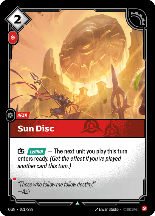Disque solaire OGN-021/298 — Origins