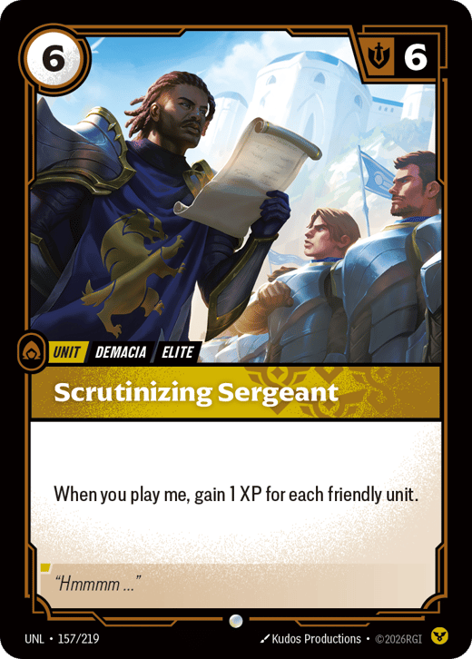 Scrutinizing Sergeant UNL-157/219 — Unleashed