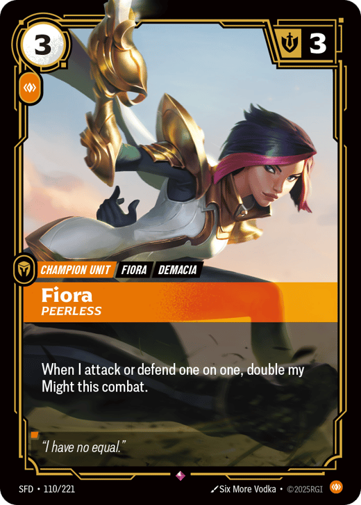 Fiora, Peerless SFD-110/221 — Spiritforged