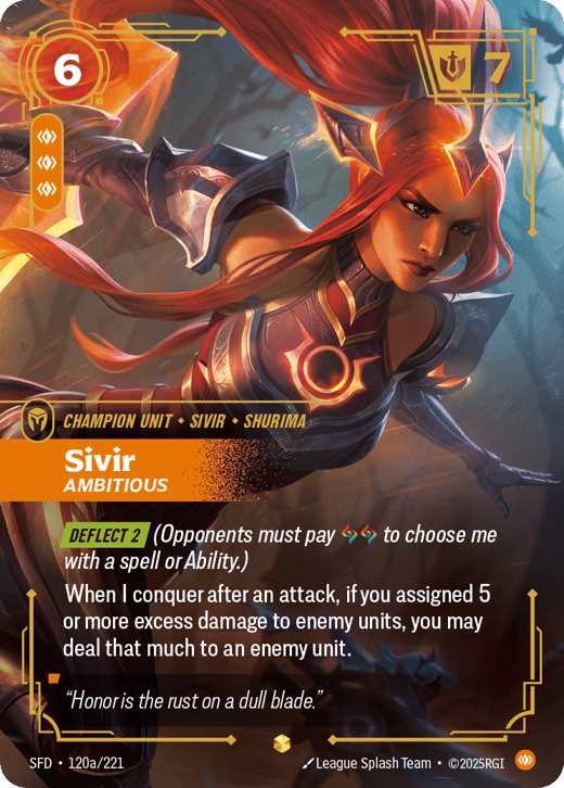 Sivir, Ambitious SFD-120a/221 — Spiritforged