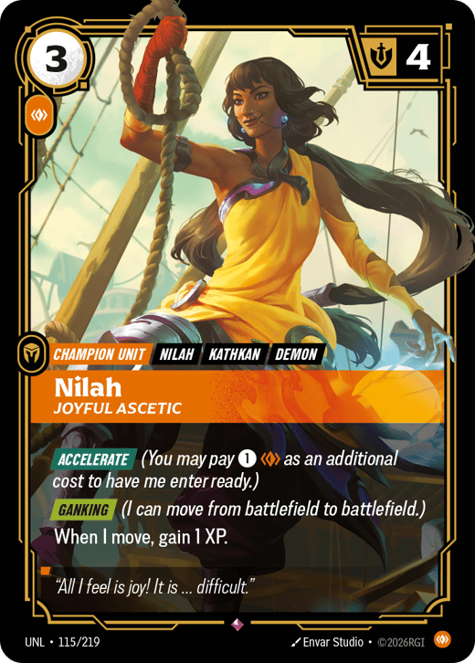 Nilah, Joyeuse ascétique UNL-115/219 — Unleashed