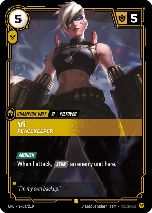 Vi, Pacificatrice UNL-176a/219 — Unleashed