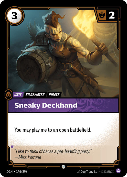Sneaky Deckhand OGN-176/298 — Origins