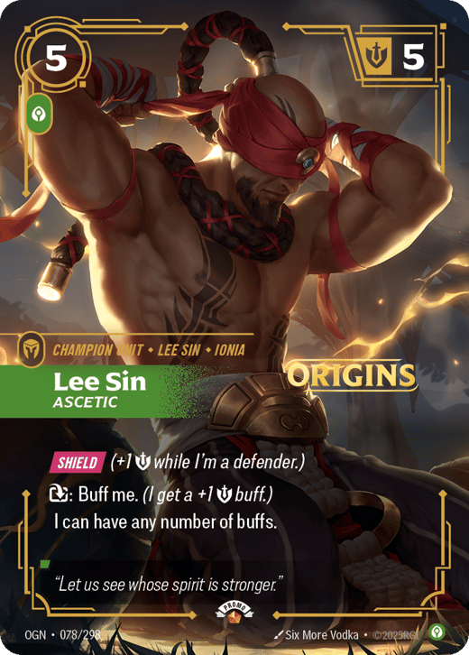 Lee Sin, Ascétique OGN-078/298 — Origins