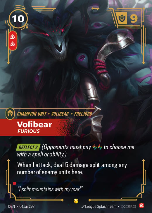 Volibear, Furieux OGN-041a/298 — Origins