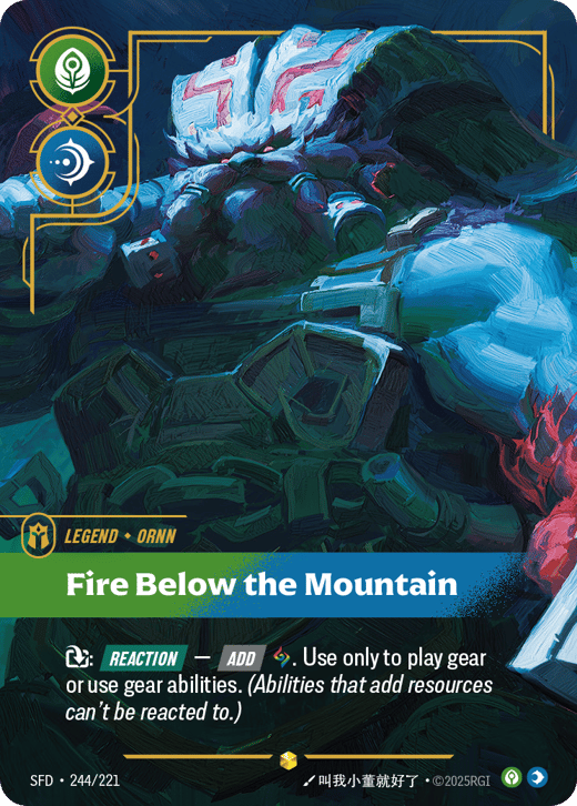 Fire Below the Mountain SFD-244/221 — Spiritforged