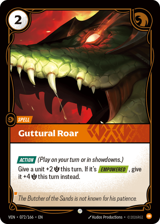 Guttural Roar VEN-072/166 — Vendetta
