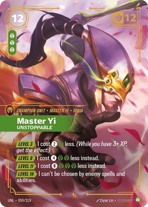 Maître YI, inarrêtable UNL-059/219 — Unleashed