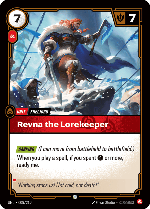 Revna the Lorekeeper UNL-005/219 — Unleashed