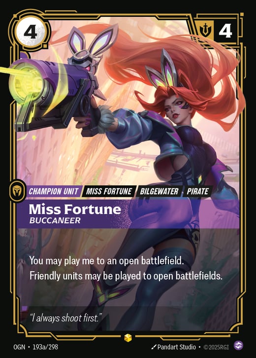Miss Fortune, Corsaire OGN-193a/298 — Origins