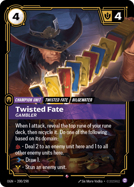 Twisted Fate, Parieur OGN-200/298 — Origins