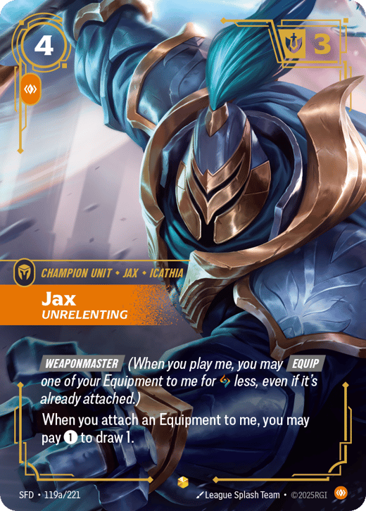 Jax, Implacable SFD-119a/221 — Spiritforged