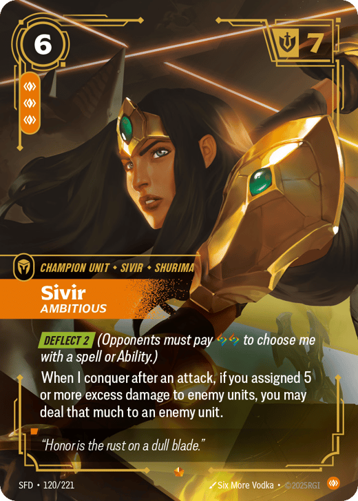 Sivir, Ambitious SFD-120/221 — Spiritforged