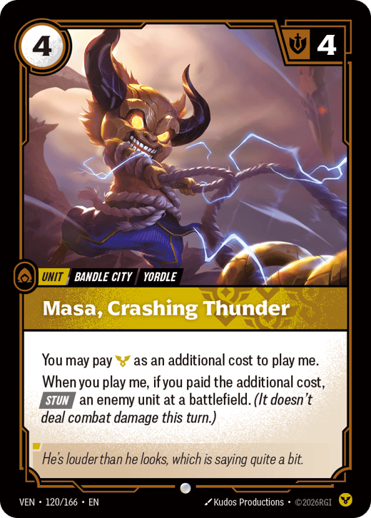 Masa, Crashing Thunder VEN-120/166 — Vendetta