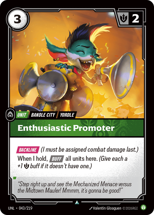 Annonceur enthousiaste UNL-043/219 — Unleashed