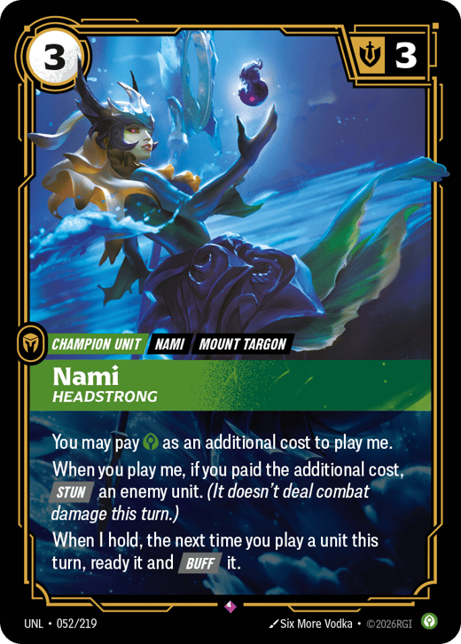 Nami, Headstrong UNL-052/219 — Unleashed