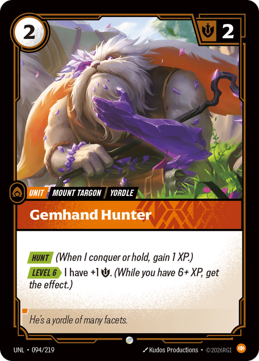 Gemhand Hunter UNL-094/219 — Unleashed