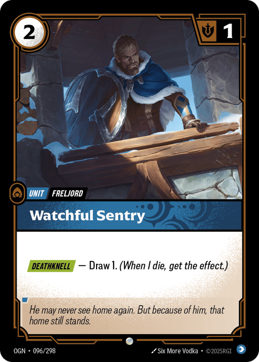 Sentinelle attentive OGN-096/298 — Origins