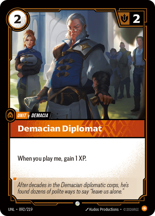 Demacian Diplomat UNL-092/219 — Unleashed