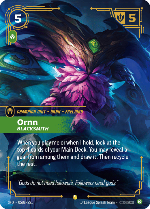 Ornn, Blacksmith SFD-058a/221 — Spiritforged