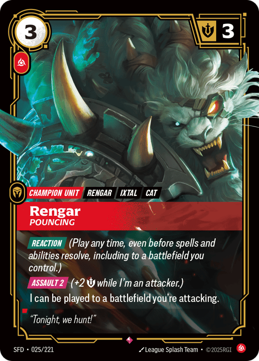 Rengar, Prédateur SFD-025/221 — Spiritforged